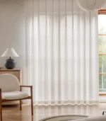 Fleur Jacquard White Sheer Curtain - Image 5
