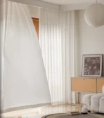 Fleur Jacquard White Sheer Curtain - Image 4