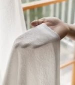 Fleur Jacquard White Sheer Curtain - Image 2
