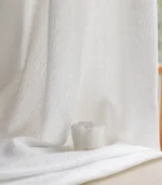 Fleur Jacquard White Sheer Curtain - Image 6