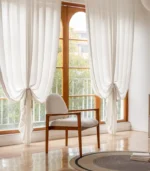 Fleur Jacquard White Sheer Curtain - Image 3