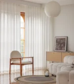 Fleur white sheer curtain