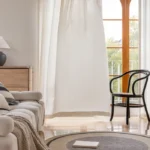 Laceleaf Patterned Custom Sheer Linen Curtain
