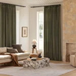 Atelier Wool-Linen Blend Room Darkening Curtain