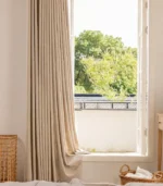 Sage Linen Blend Light Filtering Linen Curtain