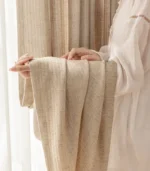 Sage Linen Blend Light Filtering Linen Curtain - Image 3