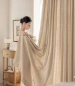 Sage Linen Blend Light Filtering Linen Curtain - Image 7