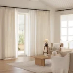 Willow French Stripe Linen Blend Light Filtering Curtain