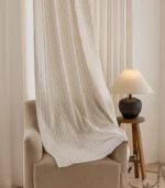 Willow French Stripe Linen Blend Light Filtering Curtain - Image 3