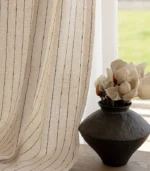Willow French Stripe Linen Blend Light Filtering Curtain - Image 5