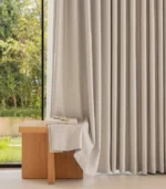 Dawn Cotton Blend Room Darkening Curtain with Subtle Woven Luster - Image 4