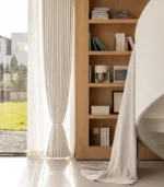 Dawn Cotton Blend Room Darkening Curtain with Subtle Woven Luster - Image 6